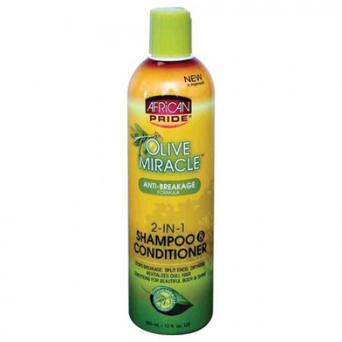 African Pride Olive Miracle 2-in-1 Shampoo and Conditioner 12oz African Pride Olive Miracle 2-in-1 Shampoo and Conditioner 12oz
